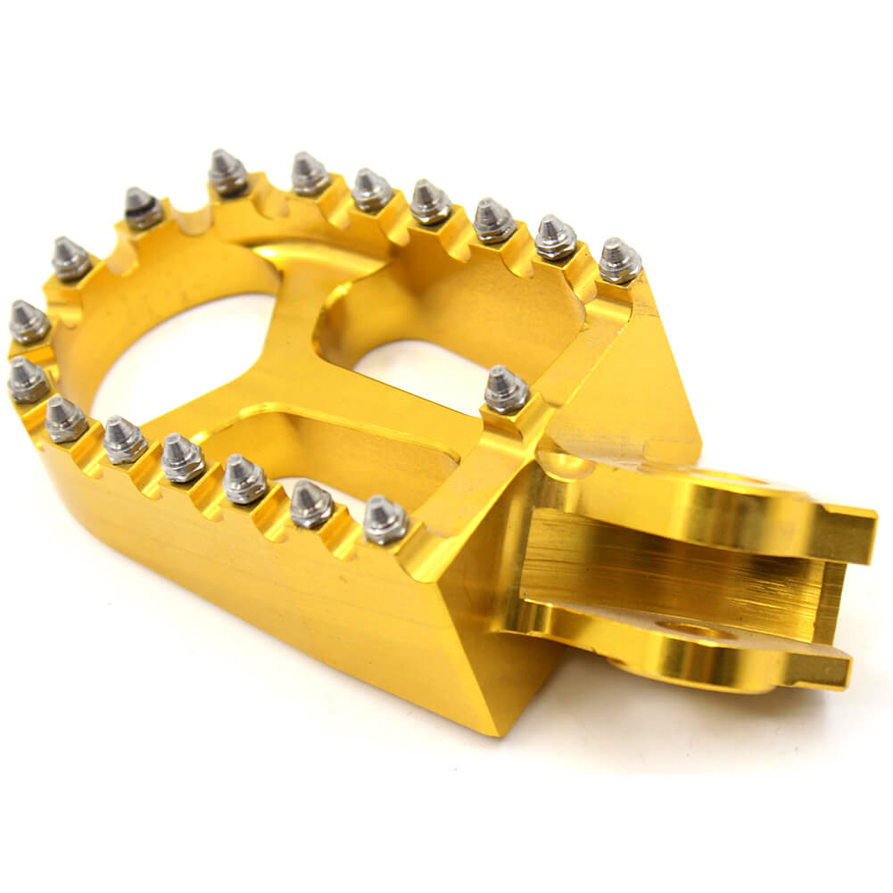 KKE RED GOLD BLACK CNC BILLET FOOT PEGS PEDALS FOR SUZUKI RMZ250 RMZ450 2010-2015 - KKE Racing