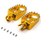 KKE CNC BILLET FOOTPEGS FOOT PEDALS RESTS FOR SUZUKI DRZ400 00-04 DRZ400E 00-07 DRZ400S 00-19 DRZ400SM 05-09 13-19 BLUE GOLD - KKE Racing