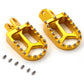 KKE CNC BILLET FOOTPEGS FOOT PEDALS RESTS FOR SUZUKI DRZ400 00-04 DRZ400E 00-07 DRZ400S 00-19 DRZ400SM 05-09 13-19 BLUE GOLD - KKE Racing