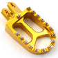 KKE CNC BILLET FOOTPEGS FOOT PEDALS RESTS FOR SUZUKI DRZ400 00-04 DRZ400E 00-07 DRZ400S 00-19 DRZ400SM 05-09 13-19 BLUE GOLD - KKE Racing