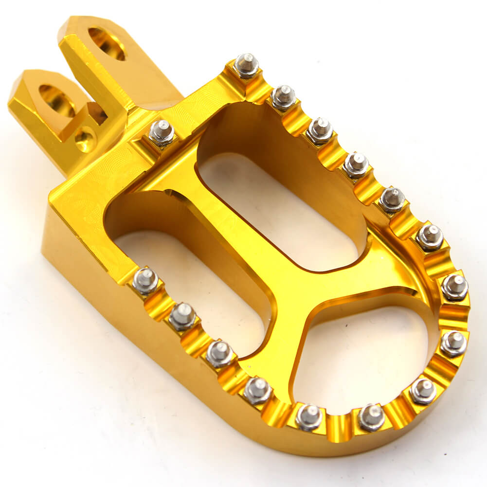KKE CNC BILLET FOOTPEGS FOOT PEDALS RESTS FOR SUZUKI DRZ400 00-04 DRZ400E 00-07 DRZ400S 00-19 DRZ400SM 05-09 13-19 BLUE GOLD - KKE Racing