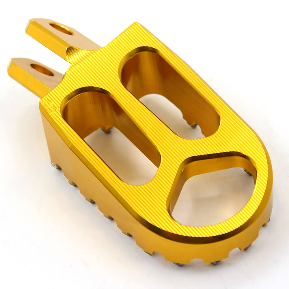 KKE CNC BILLET FOOTPEGS FOOT PEDALS RESTS FOR SUZUKI DRZ400 00-04 DRZ400E 00-07 DRZ400S 00-19 DRZ400SM 05-09 13-19 BLUE GOLD - KKE Racing