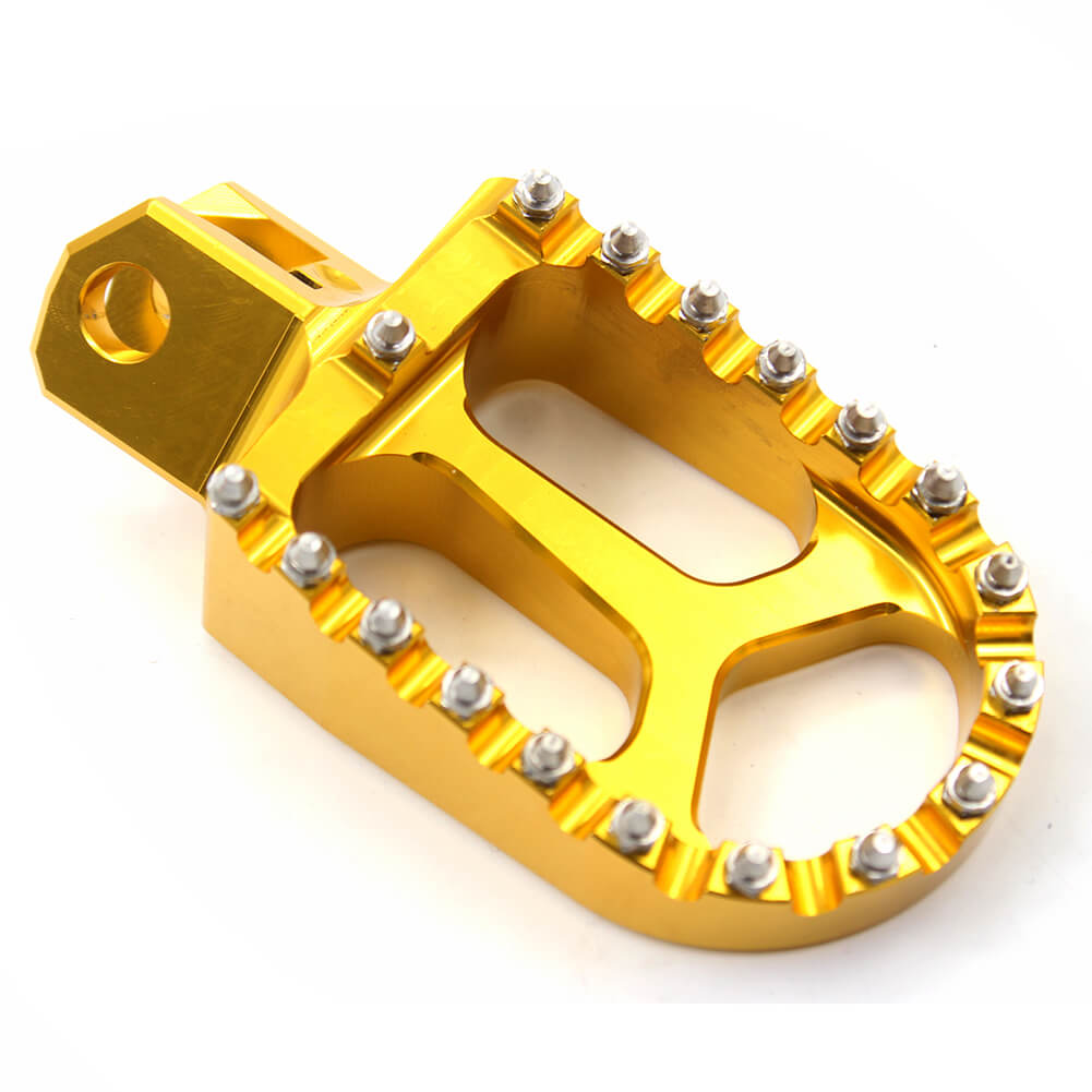 KKE CNC BILLET FOOTPEGS FOOT PEDALS RESTS FOR SUZUKI DRZ400 00-04 DRZ400E 00-07 DRZ400S 00-19 DRZ400SM 05-09 13-19 BLUE GOLD - KKE Racing