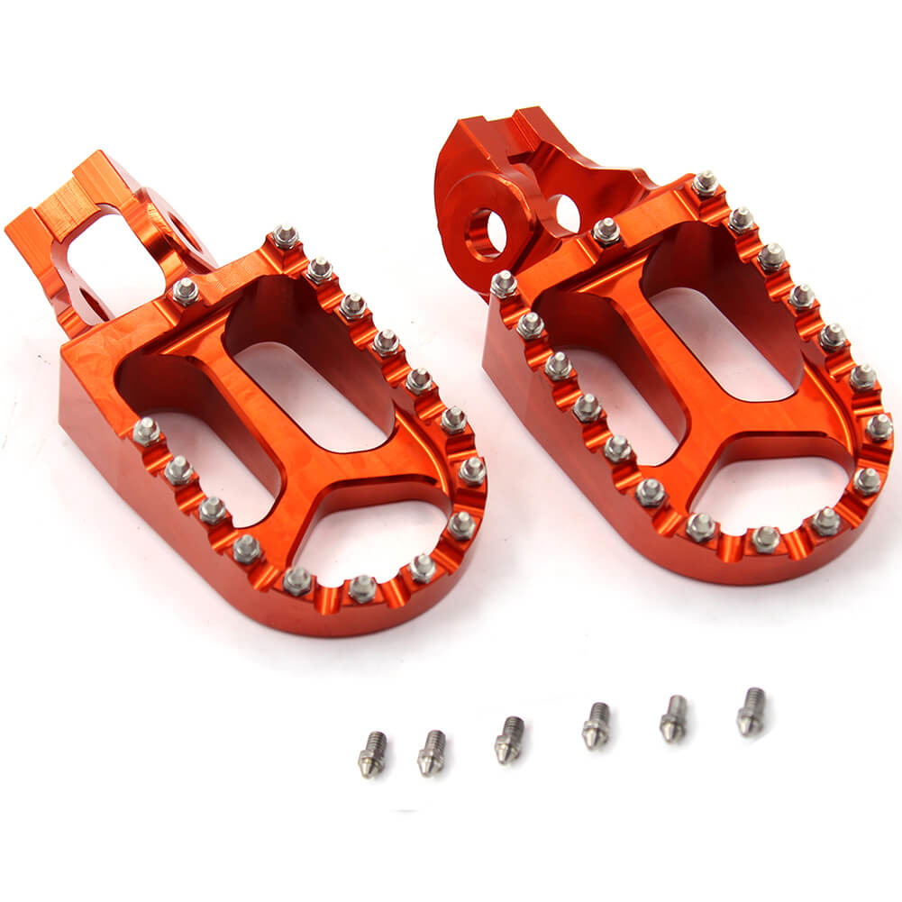 KKE ORANGE BLUE BLACK CNC FOOTPEGS PEDALS FOR KTM SX SXF XC XCF 125 150 250 350 450 2016-2019 - KKE Racing