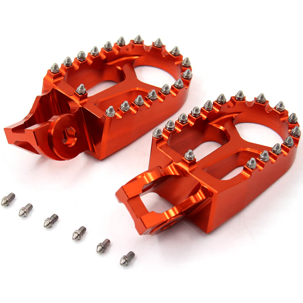 KKE ORANGE BLUE BLACK CNC FOOTPEGS PEDALS FOR KTM SX SXF XC XCF 125 150 250 350 450 2016-2019 - KKE Racing
