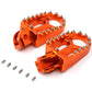 KKE CNC BILLET FOOTPEGS PEDALS FOR KTM 125-530 2001-2015 HUSABERG FE 450 570 08-14 ORANGE BLUE BLACK SILVER - KKE Racing