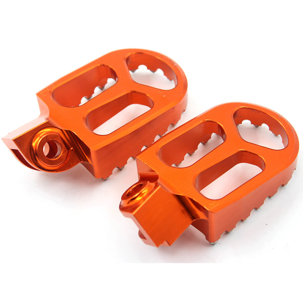 KKE CNC BILLET FOOTPEGS PEDALS FOR KTM 125-530 2001-2015 HUSABERG FE 450 570 08-14 ORANGE BLUE BLACK SILVER - KKE Racing