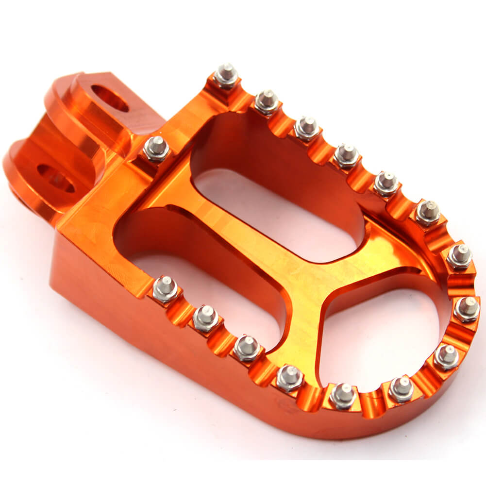 KKE CNC BILLET FOOTPEGS PEDALS FOR KTM 125-530 2001-2015 HUSABERG FE 450 570 08-14 ORANGE BLUE BLACK SILVER - KKE Racing