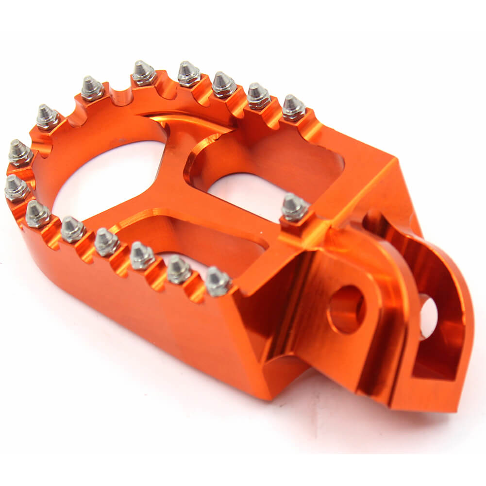 KKE CNC BILLET FOOTPEGS PEDALS FOR KTM 125-530 2001-2015 HUSABERG FE 450 570 08-14 ORANGE BLUE BLACK SILVER - KKE Racing