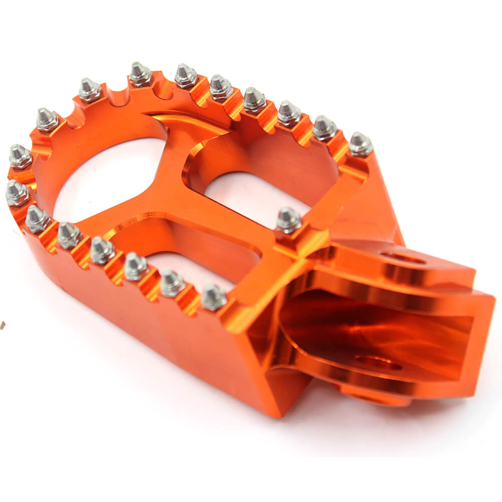 KKE CNC BILLET FOOTPEGS PEDALS FOR KTM 125-530 2001-2015 HUSABERG FE 450 570 08-14 ORANGE BLUE BLACK SILVER - KKE Racing