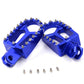 KKE CNC BILLET FOOTPEGS FOOT PEDALS RESTS FOR SUZUKI DRZ400 00-04 DRZ400E 00-07 DRZ400S 00-19 DRZ400SM 05-09 13-19 BLUE GOLD - KKE Racing