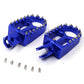 KKE CNC BILLET FOOTPEGS FOOT PEDALS RESTS FOR SUZUKI DRZ400 00-04 DRZ400E 00-07 DRZ400S 00-19 DRZ400SM 05-09 13-19 BLUE GOLD - KKE Racing