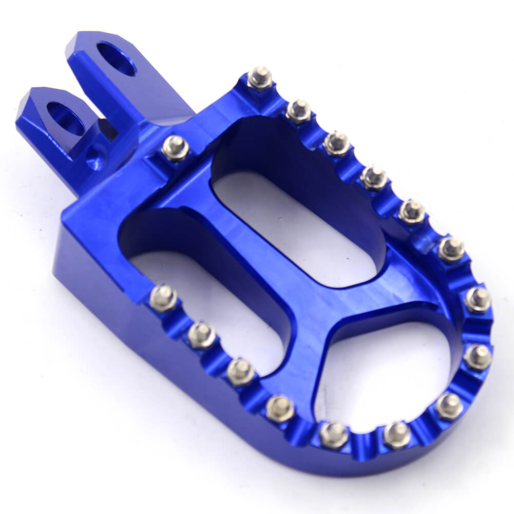 KKE CNC BILLET FOOTPEGS FOOT PEDALS RESTS FOR SUZUKI DRZ400 00-04 DRZ400E 00-07 DRZ400S 00-19 DRZ400SM 05-09 13-19 BLUE GOLD - KKE Racing
