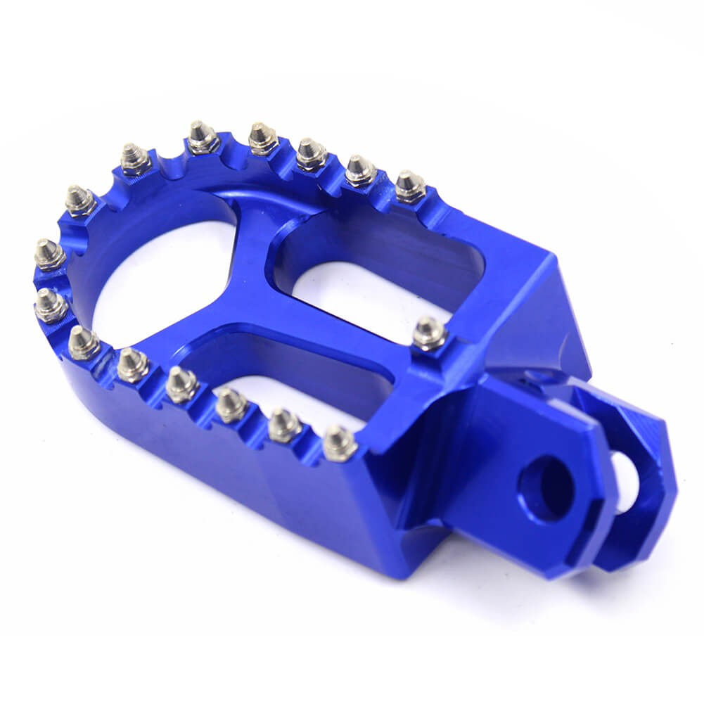 KKE CNC BILLET FOOTPEGS FOOT PEDALS RESTS FOR SUZUKI DRZ400 00-04 DRZ400E 00-07 DRZ400S 00-19 DRZ400SM 05-09 13-19 BLUE GOLD - KKE Racing