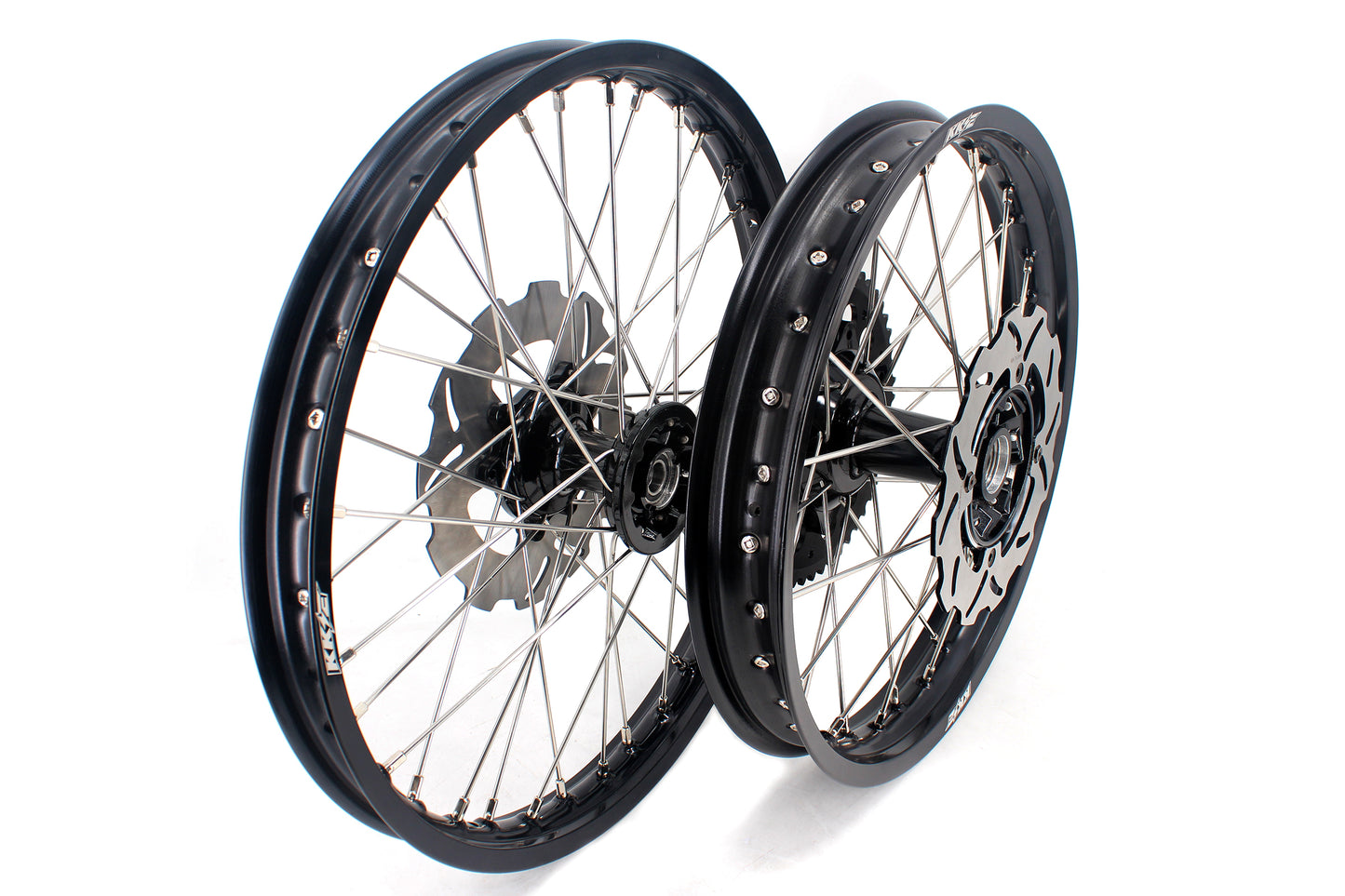 KKE 21 & 19 Casting MX Rims for Honda XR400R 96-04 XR600R 91-2000 240MM/220MM Disc Black&Black