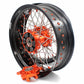 KKE 3.5*17/4.5*17 Cush Drive Supermoto Rims for KTM 625 SMC  640 LC4 660 SMC Orange Nipples
