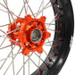 KKE 3.5/5.0 CUSH Drive Supermoto Wheels for KTM 625 SMC  640 LC4 660 SMC Orange Nipples
