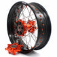 KKE 3.5/5.0 CUSH Drive Supermoto Wheels for KTM 625 SMC  640 LC4 660 SMC Orange Nipples