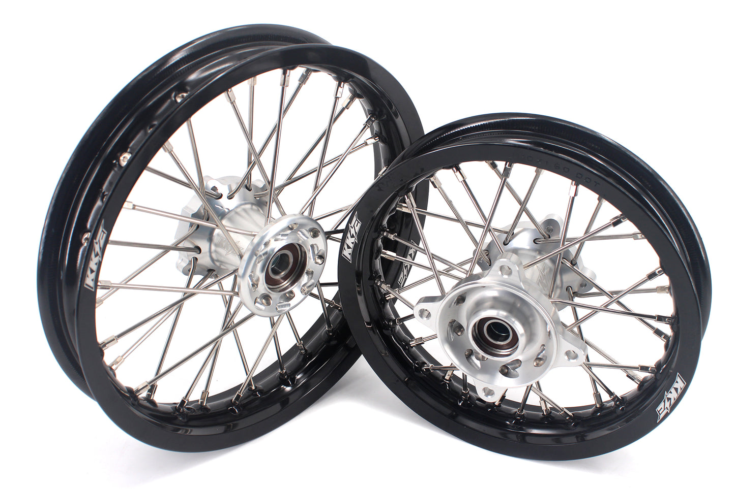 KKE 12 & 10 Kid's Wheels For KTM SX50 2014-2023 For Gas Gas MC50 2021-2023  Mini Bike Silver$Black