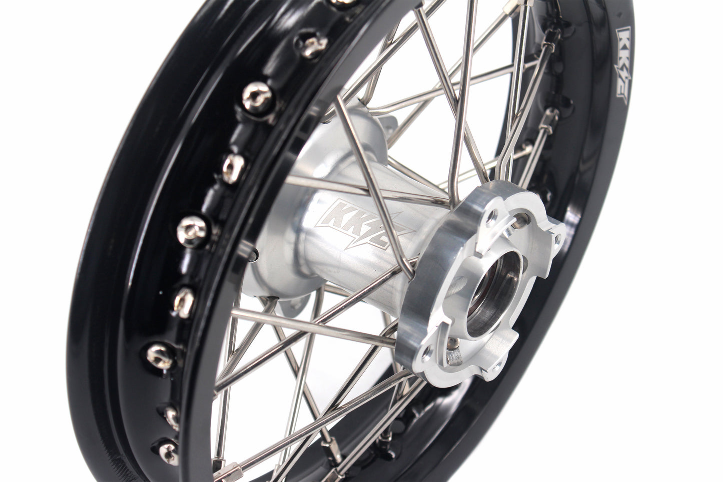 KKE 12 & 10 Kid's Wheels For KTM SX50 2014-2023 For Gas Gas MC50 2021-2023  Mini Bike Silver$Black