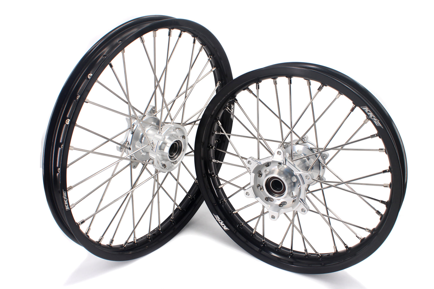 KKE 21 & 19 Mx Rims for KTM EXC EXC-F EXC-W 125-530CC 2003-2024 Silver&Black