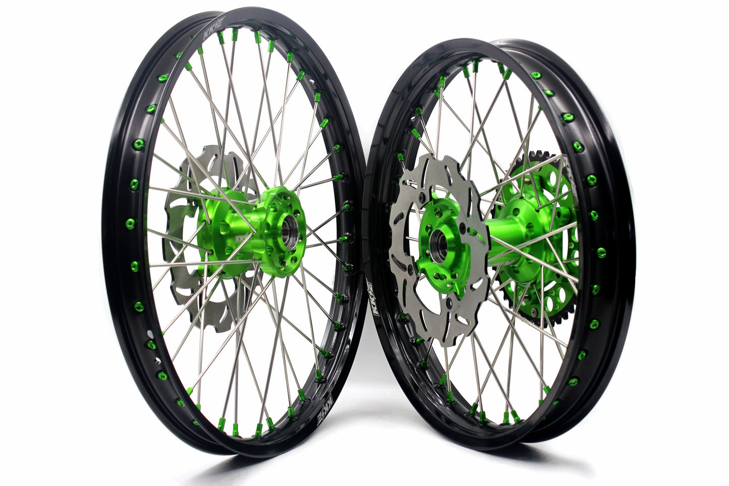 KKE 21in. 19in. Motorcycle Alloy Wheels Rims For KAWASAKI KX125 KX250 2003 2004 2005