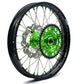 KKE 21/19 MX Wheels Rims Set Fit KAWASAKI KX250F 450F 2006-2014 KX125/250 Green Nipples