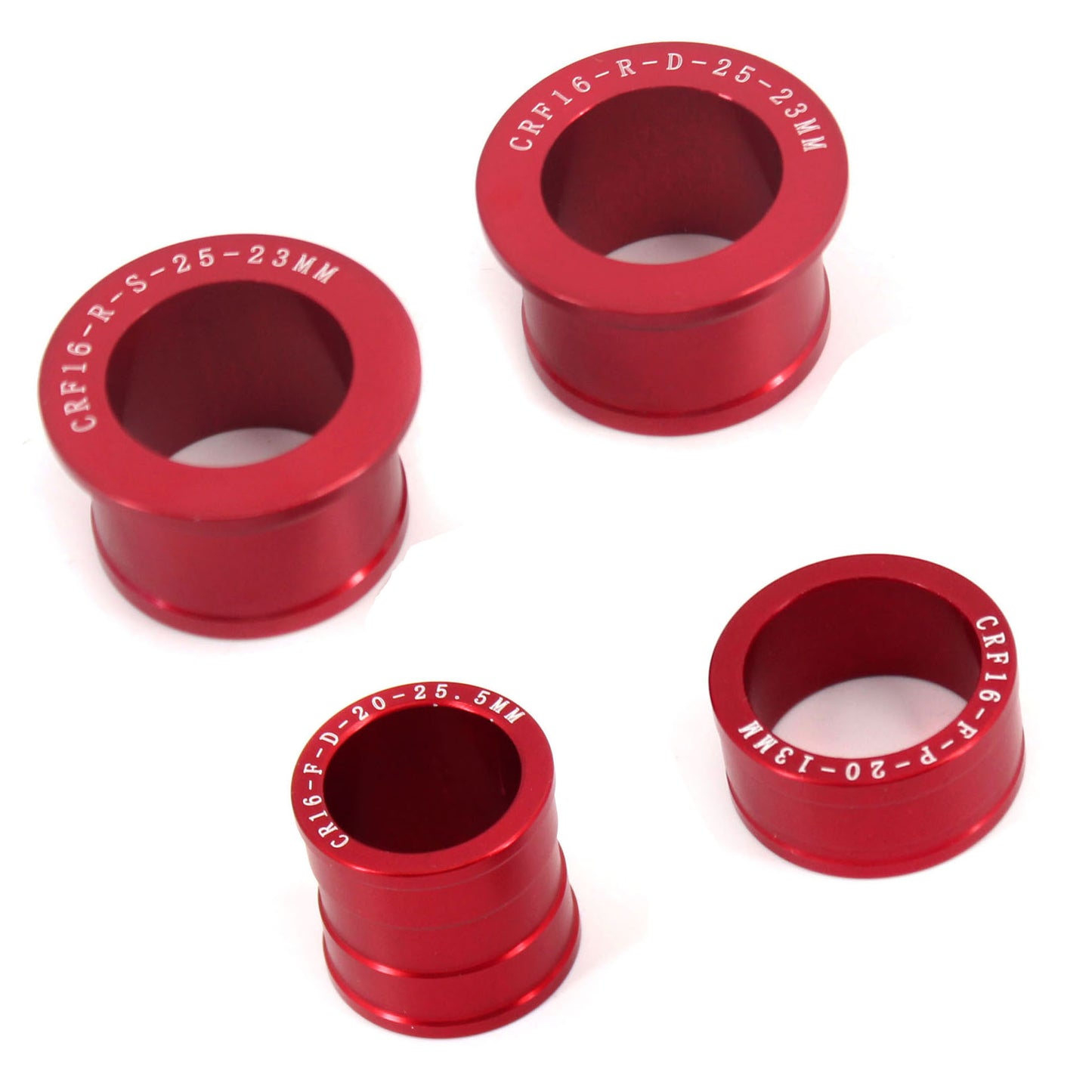 Front & Rear Wheels Billet Collars Spacers Kit Fit HONDA CRF250R 2004-2023 CRF450R 2002-2023