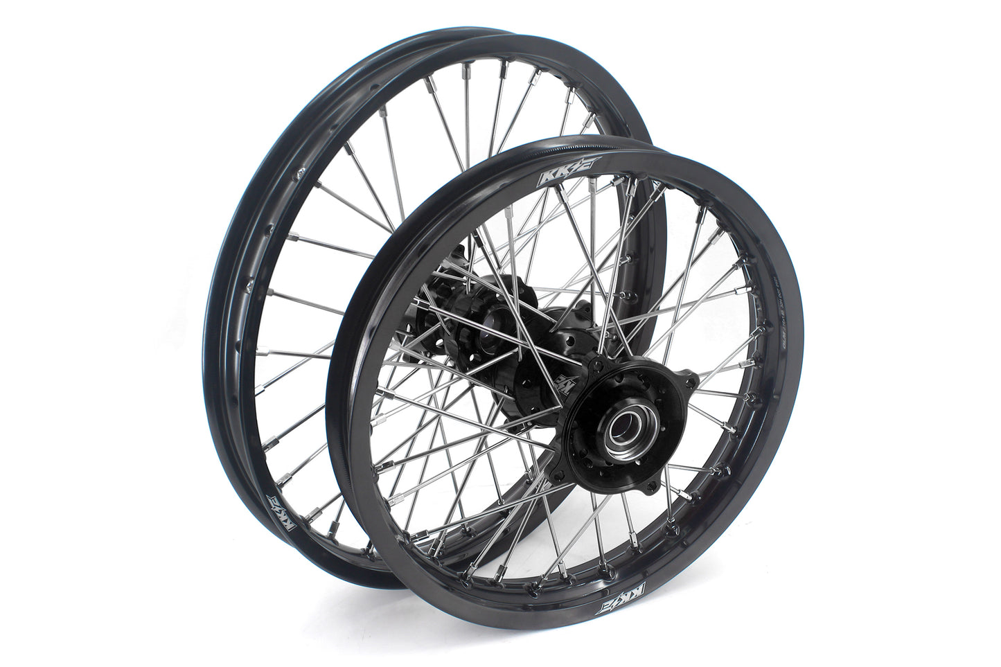 KKE Factory Size Small Kid's Wheels 17" 14" GLM Rims For KTM SX 85 2021-2024 Black Hub