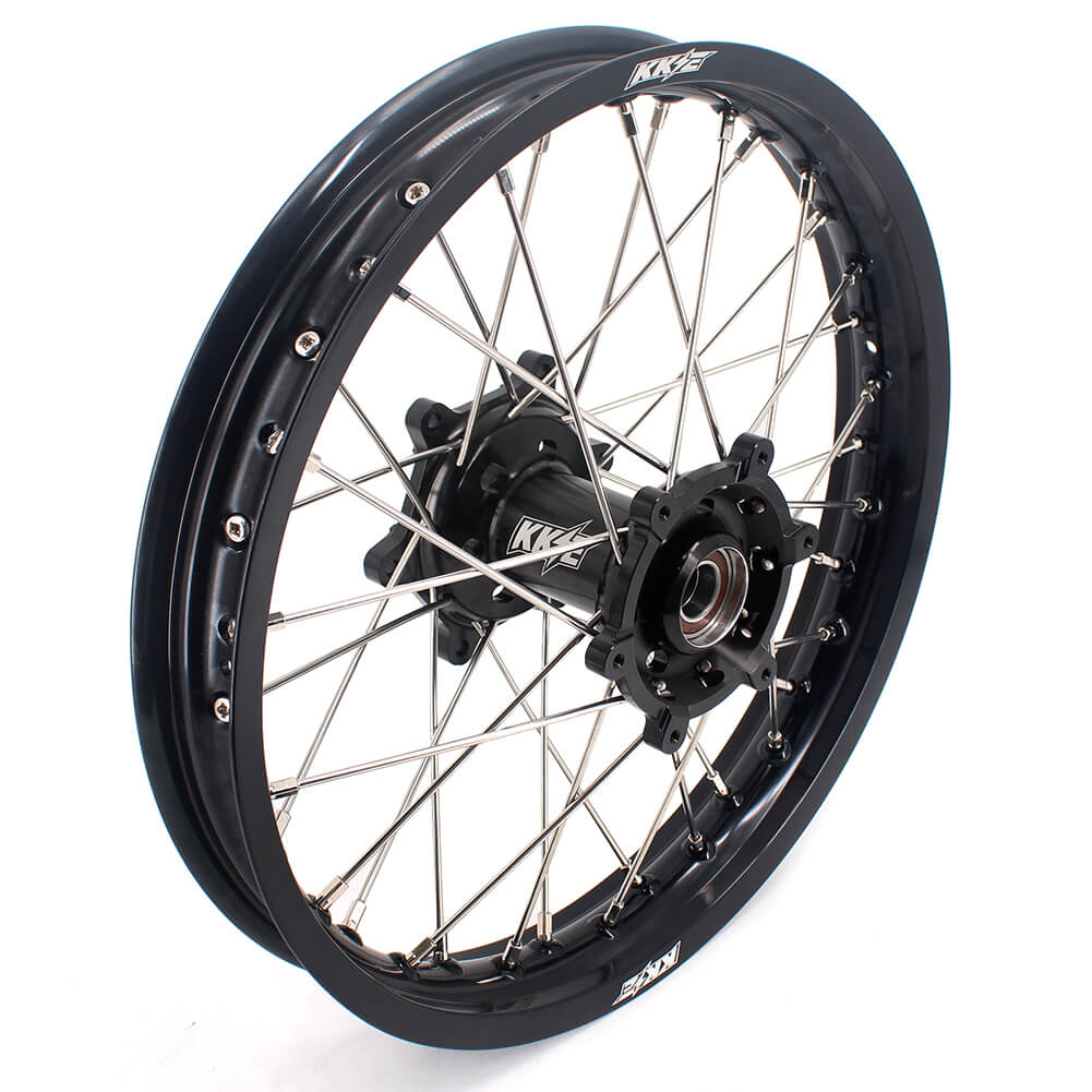 KKE 21/18 Enduro Dirtbike Wheel Rim For SUZUKI DRZ400 DRZ400S DRZ400E Black Hub & Rim