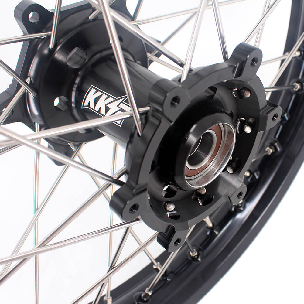 KKE 21/18 Enduro Dirtbike Wheel Rim For SUZUKI DRZ400 DRZ400S DRZ400E Black Hub & Rim