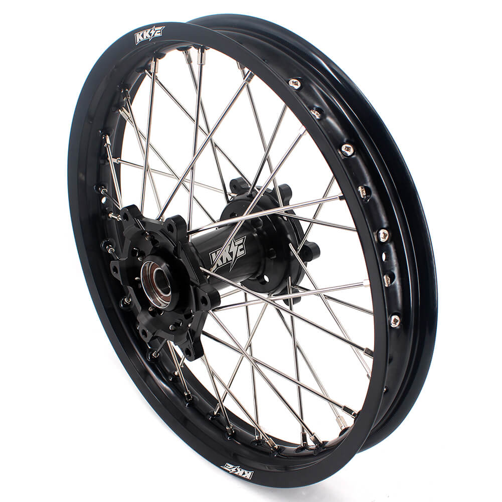 KKE 21/18 Enduro Dirtbike Wheel Rim For SUZUKI DRZ400 DRZ400S DRZ400E Black Hub & Rim