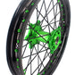 KKE 21/19 MX Rims Set for KAWASAKI KX125 KX250 KX250F KX450F Green Spoke