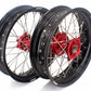 KKE 3.5 & 4.25 Cush Drive Supermoto Rims for HONDA CRF250R/450R 2002-2012 Red&Black