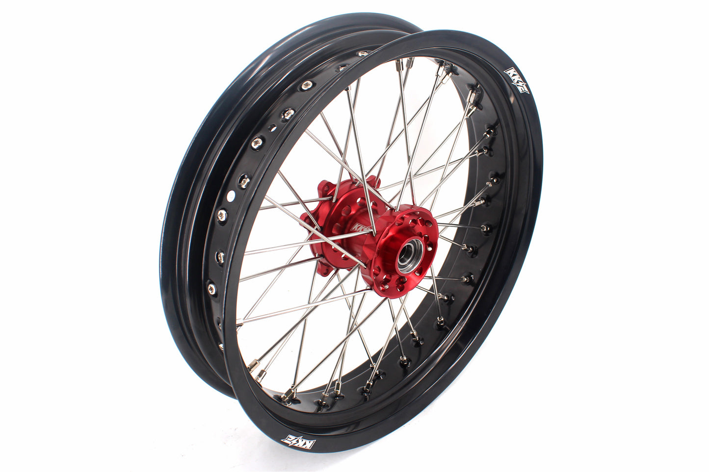 KKE 3.5 & 4.25 Cush Drive Supermoto Rims for HONDA CRF250R/450R 2002-2012 Red&Black