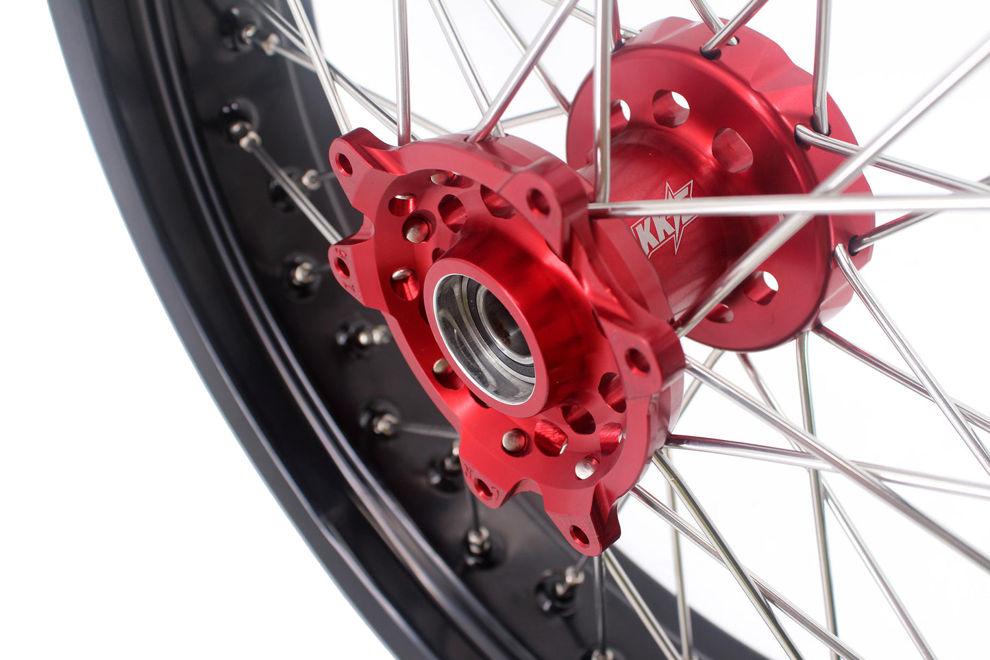 KKE 3.5 & 4.25 Cush Drive Supermoto Rims for HONDA CRF250R/450R 2002-2012 Red&Black