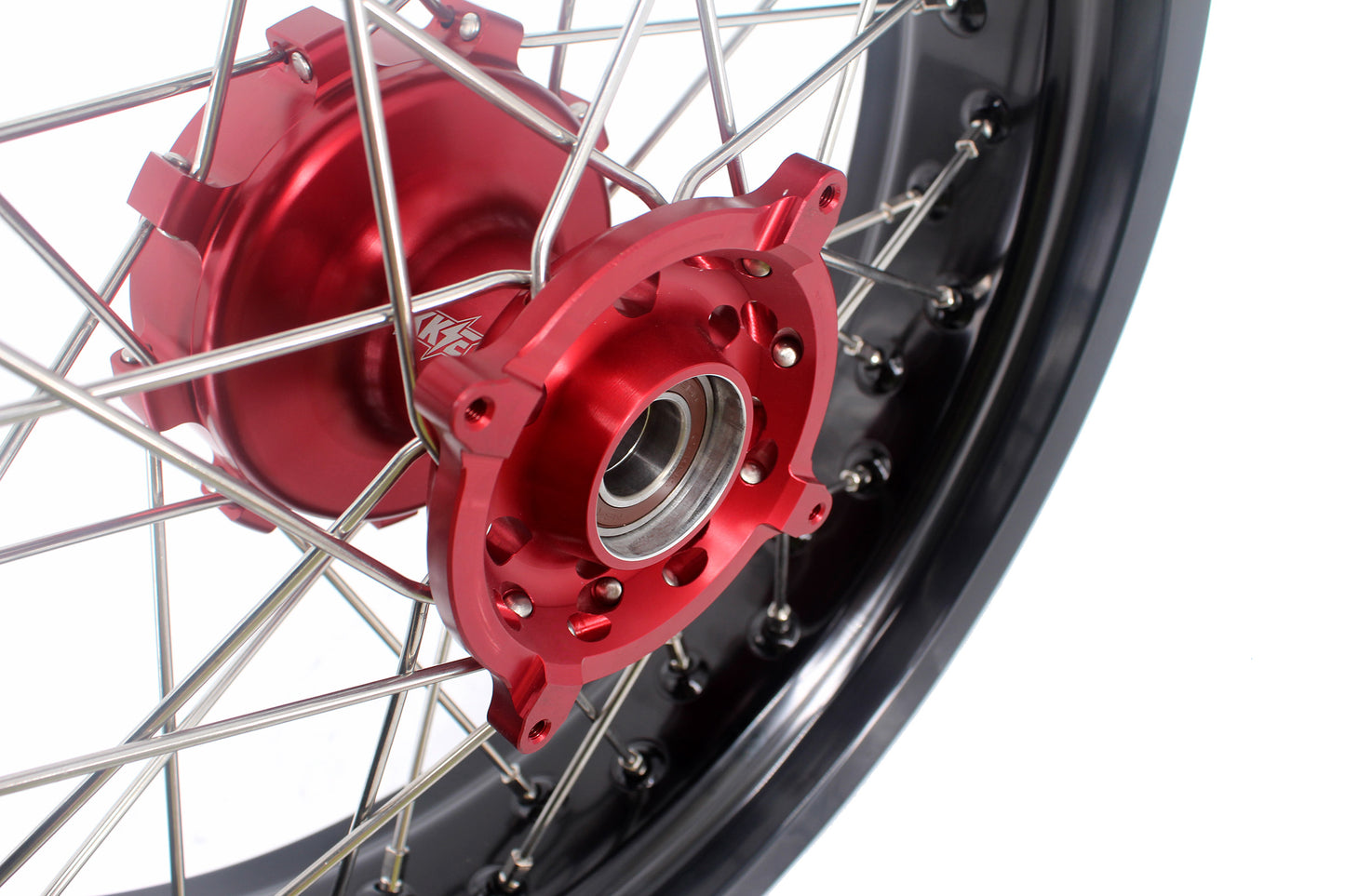 KKE 3.5 & 4.25 Cush Drive Supermoto Rims for HONDA CRF250R/450R 2002-2012 Red&Black