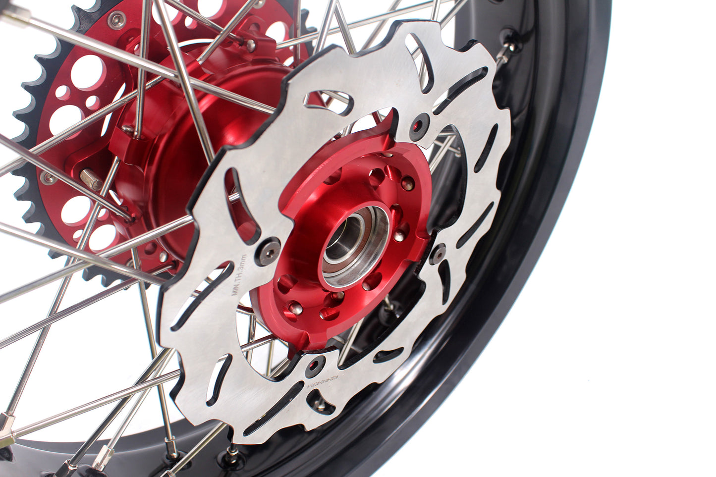 KKE 3.5 & 5.0 Cush Drive Supermoto Rims For HONDA XR650L 1993-2020 Red&Black