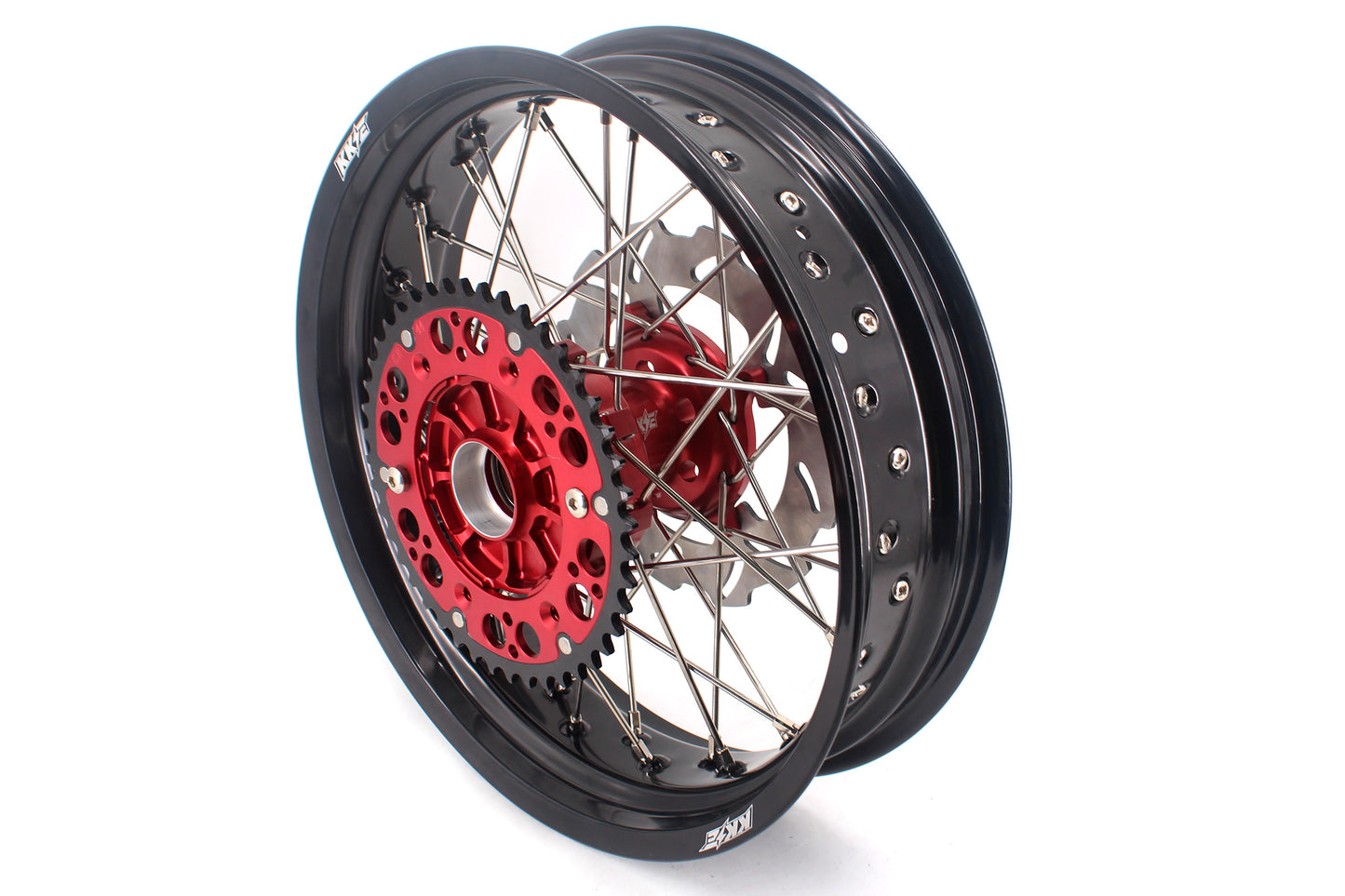 KKE 3.5 & 5.0 Cush Drive Supermoto Rims For HONDA XR650L 1993-2020 Red&Black