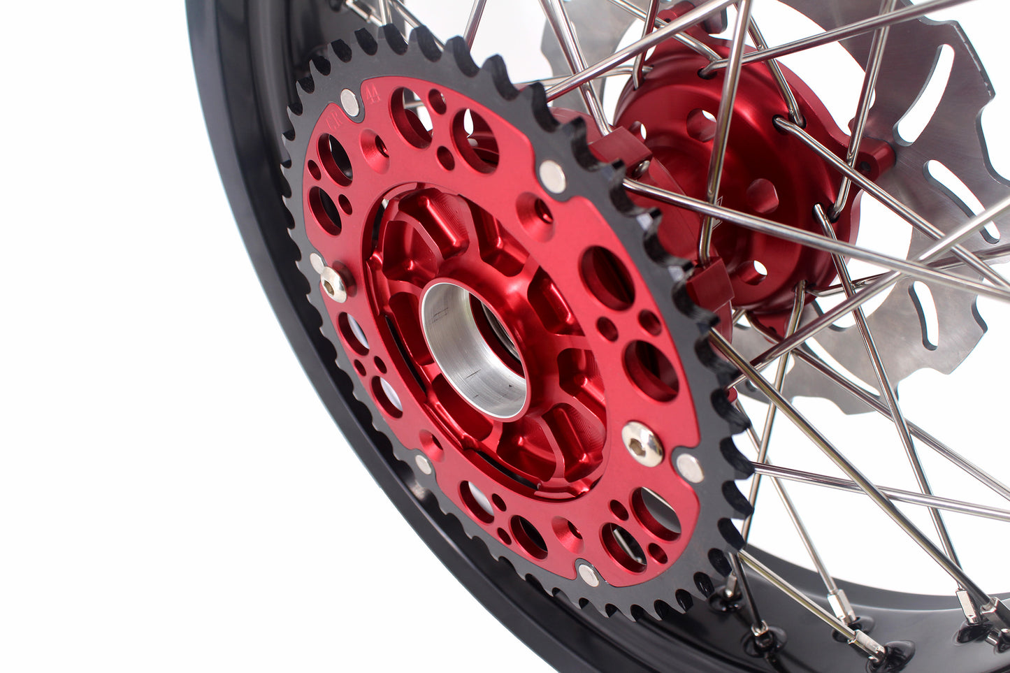 KKE 3.5 & 5.0 Cush Drive Supermoto Rims For HONDA XR650L 1993-2020 Red&Black