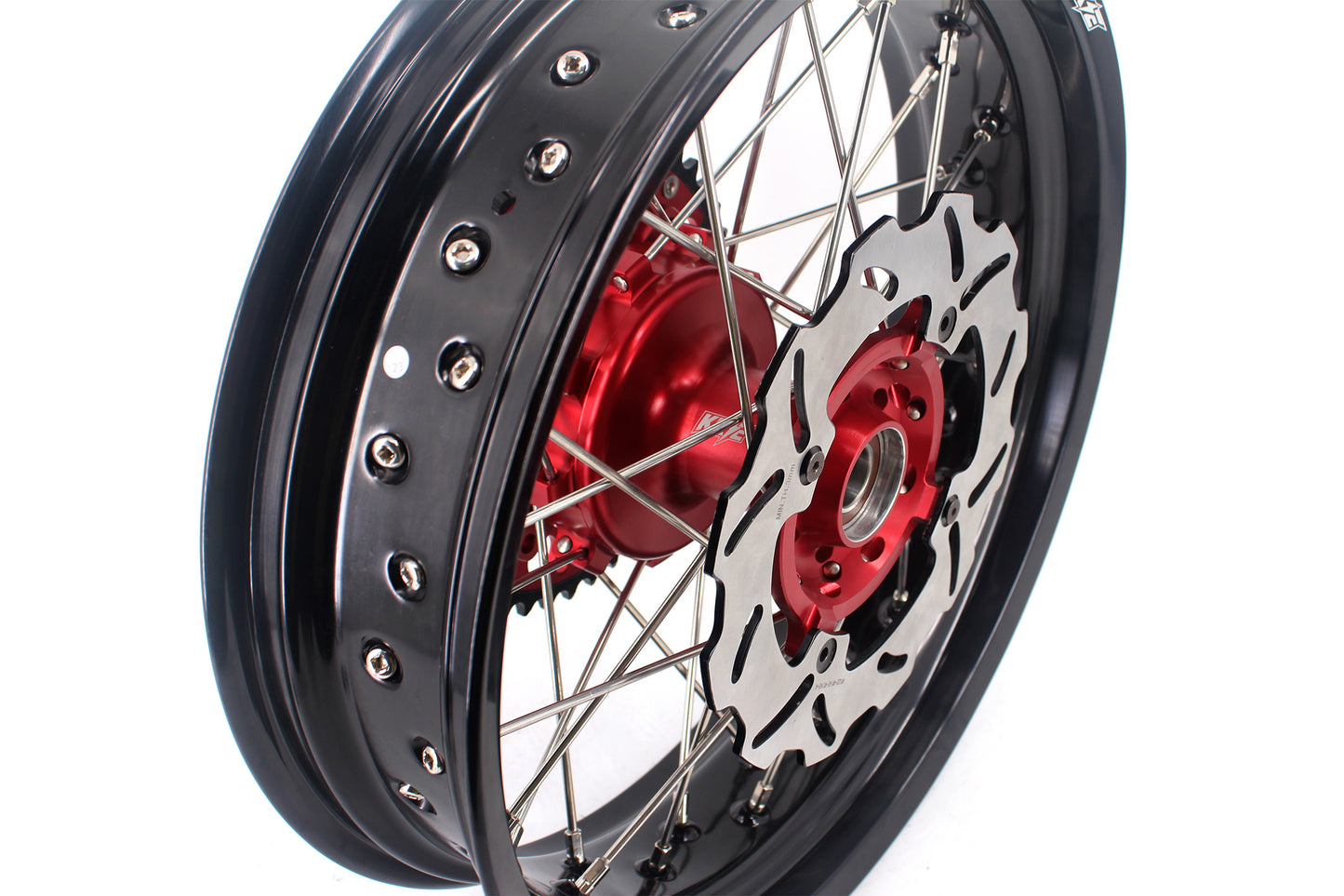 KKE 3.5 & 5.0 Cush Drive Supermoto Rims For HONDA XR650L 1993-2020 Red&Black