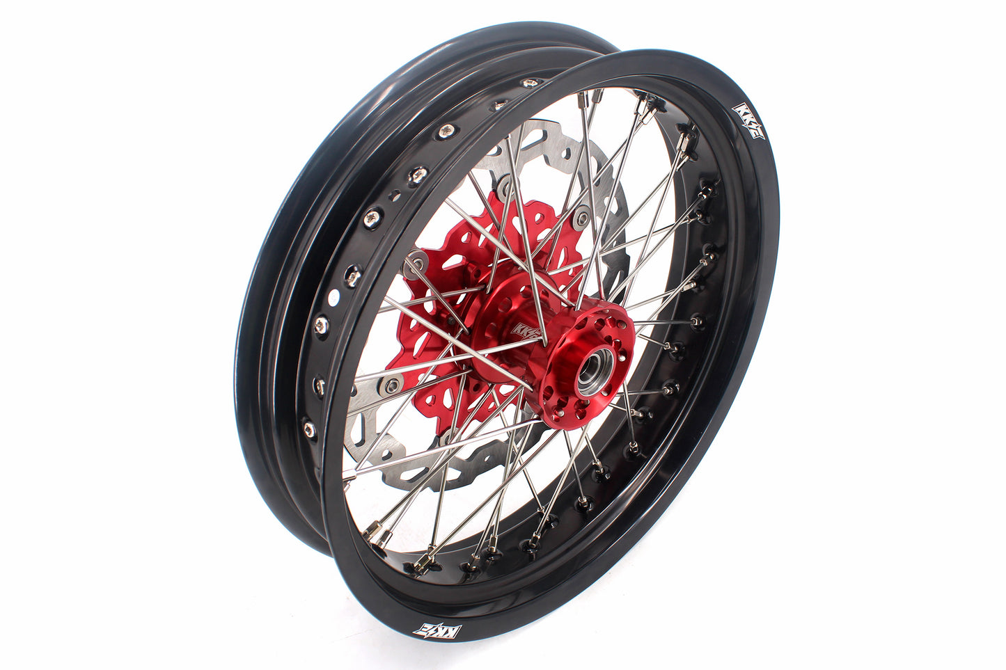 KKE 3.5 & 5.0 Cush Drive Supermoto Rims For HONDA XR650L 1993-2020 Red&Black