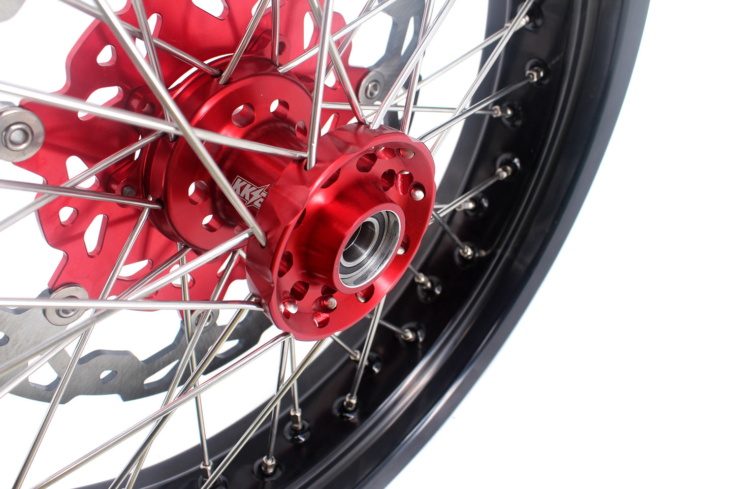 KKE 3.5 & 5.0 Cush Drive Supermoto Rims For HONDA XR650L 1993-2020 Red&Black