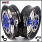 KKE 17 Inch Cush Drive Supermoto Wheels Fit Yamaha WR250F WR450F Blue