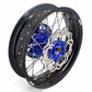 KKE 17 Inch Cush Drive Supermoto Wheels Fit Yamaha WR250F WR450F Blue