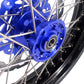 KKE 17 Inch Cush Drive Supermoto Wheels Fit Yamaha WR250F WR450F Blue