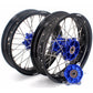 KKE 17 Inch Cush Drive Supermoto Wheels Fit Yamaha WR250F WR450F Blue