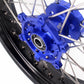 KKE 17 Inch Cush Drive Supermoto Wheels Fit Yamaha WR250F WR450F Blue