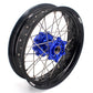 KKE 17 Inch Cush Drive Supermoto Wheels Fit Yamaha WR250F WR450F Blue