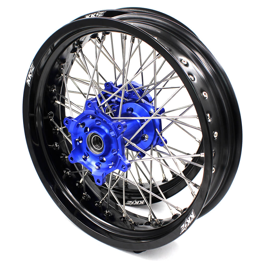 KKE 3.5 & 4.25 Wheels for Yamaha WR250F 2001 WR450F 2003-2018 Blue